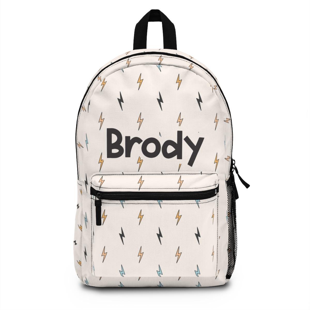 Personalized Backpack lightning bolt, Back to school boys bag Kids toddler Backpack, Gifts for kids beige Boys Backpack, custom daycare bag