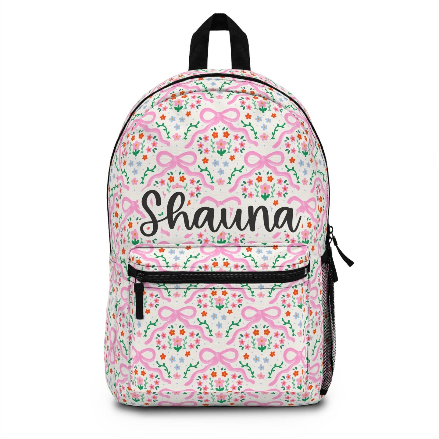 Personalized Backpack Pink Bow preppy, Back to school girls bag Kids toddler Backpack, Gifts for kids Girls Backpack, custom daycare bag