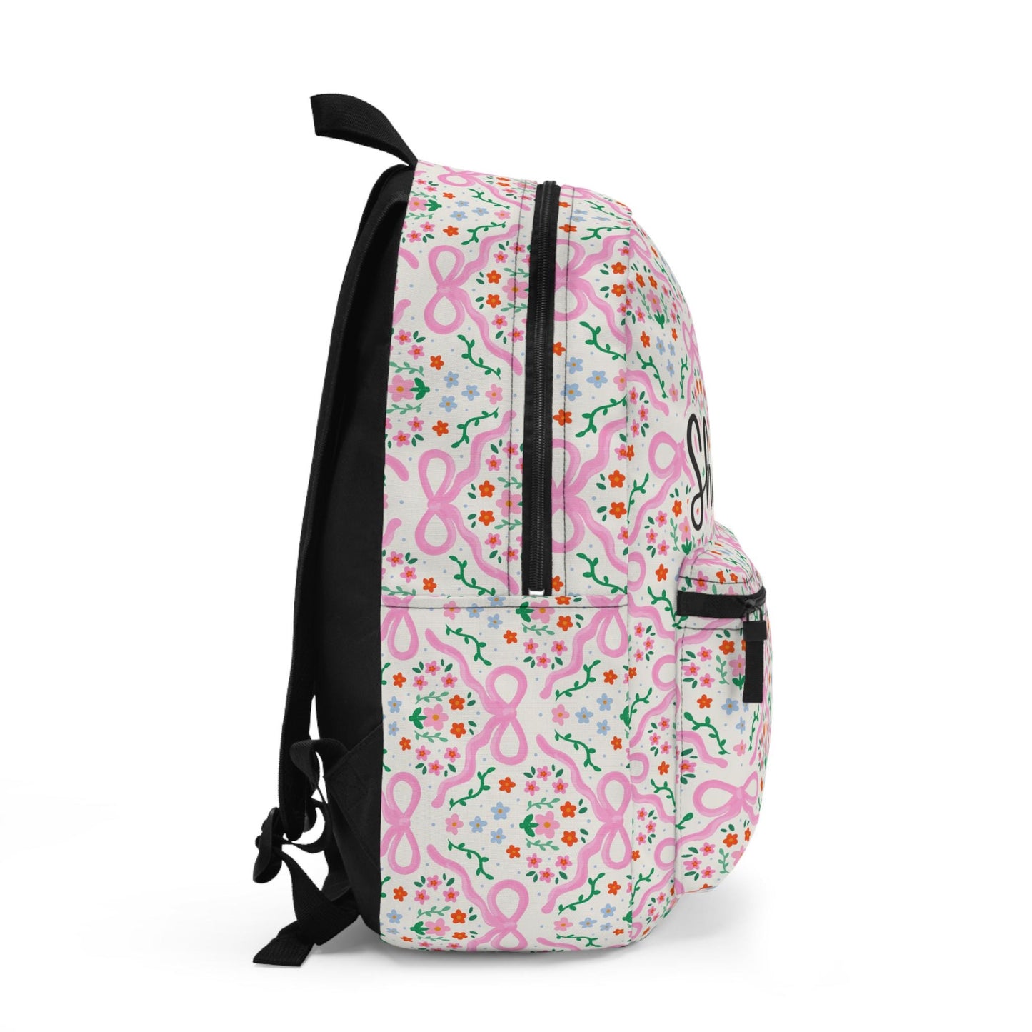 Personalized Backpack Pink Bow preppy, Back to school girls bag Kids toddler Backpack, Gifts for kids Girls Backpack, custom daycare bag