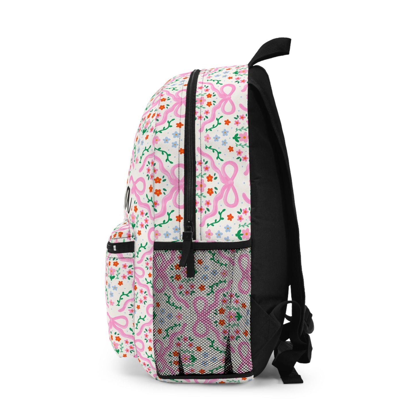Personalized Backpack Pink Bow preppy, Back to school girls bag Kids toddler Backpack, Gifts for kids Girls Backpack, custom daycare bag