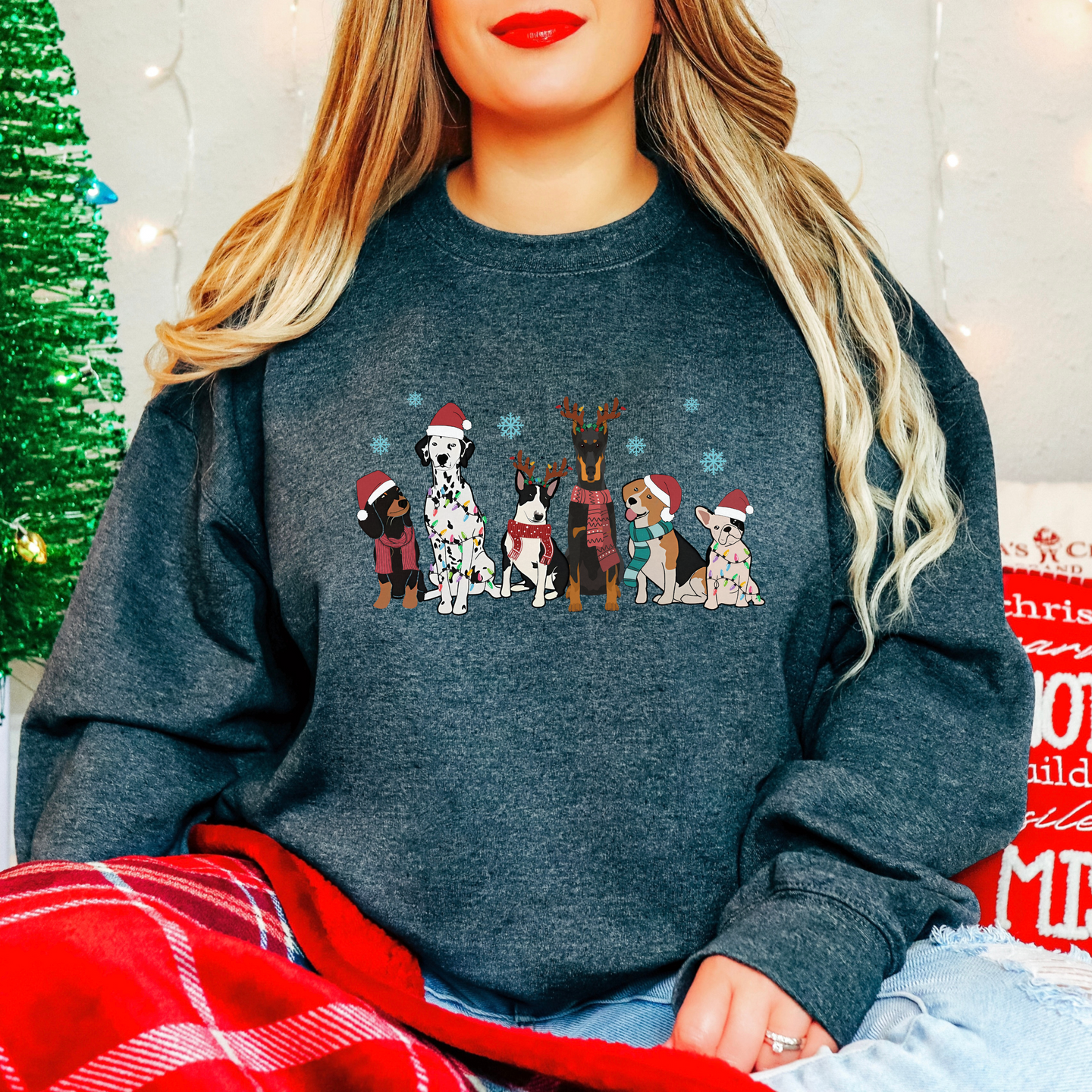 Christmas Dog Sweatshirt - Sizes small to 5XL